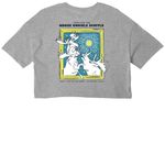 Moose Knuckle Scuffle&nbsp;, a Athletic Heather Women?s Cropped Cotton Tee (back-view)