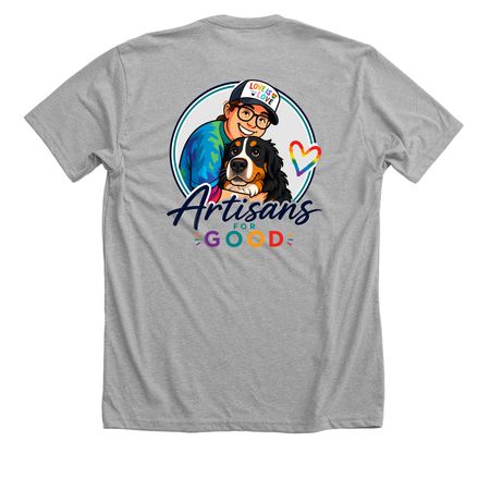 Artisans for Pride, a Athletic Heather Premium Unisex Tee (back-view)
