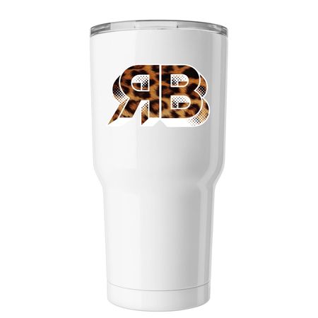 RB Tumbler, a White Insulated Tumbler (back-view)
