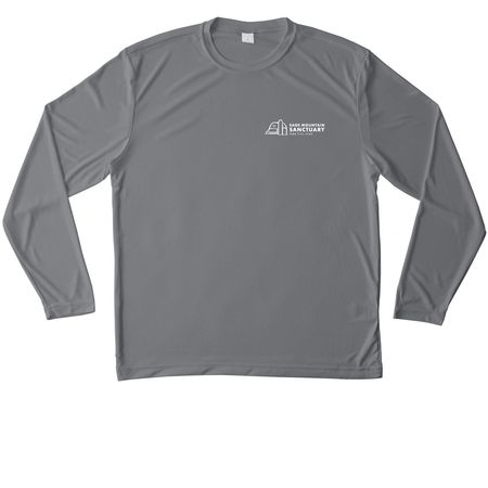 Sage Mountain Activewear, a Grey Concrete Unisex Performance Long Sleeve Tee