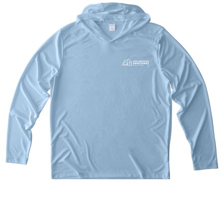 Sage Mountain Activewear, a Light Blue UV Performance Long Sleeve Hoodie