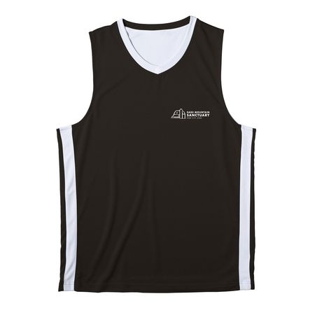 Sage Mountain Activewear, a Black/ White Reversible Basketball Jersey