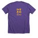 RESCUE FOSTER ADOPT, a Heather Team Purple Premium Unisex Tee (back-view)