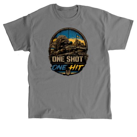 One shot! One hit!, a Charcoal Classic Unisex Tee