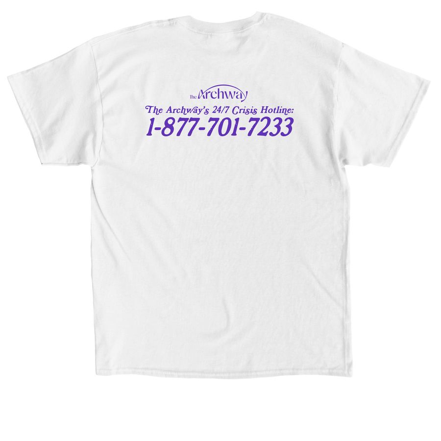 Feeling Safe - White Apparel, a White Classic Unisex Tee (back-view)