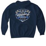 Blue "Udenberg Garage" Logo&nbsp;, a Navy Gildan Softstyle Pullover Hoodie (back-view)