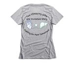 Team Andrea, a Dark Heather Grey Women's Slim Fit Tee (back-view)