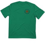 Active Wear Lungs on Back-nonspecific, a Kelly Green Classic Performance Tee (back-view)