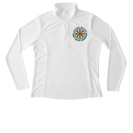 Active Wear Lungs on Back-nonspecific, a White Women's Performance Quarter Zip Pullover