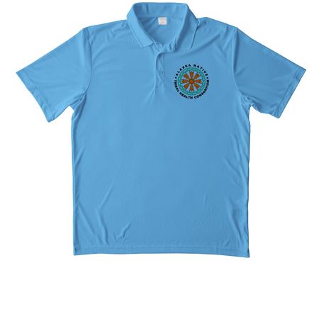 Active Wear Lungs on Back-nonspecific, a Carolina Blue Unisex Performance Polo