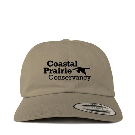 Coastal Prairie Conservancy Hat - Black Logo, a Khaki Printed Classic Baseball Cap