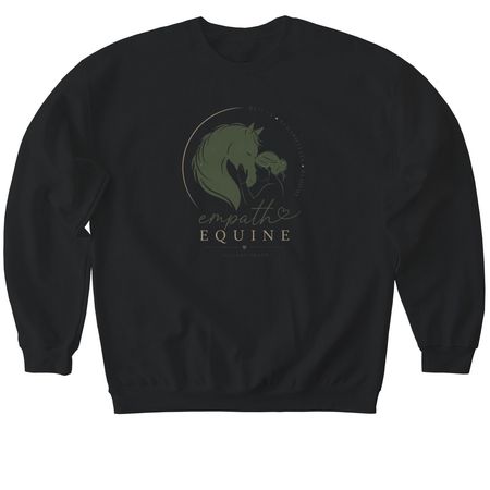 Empath Equine, a Black Softstyle Crewneck Sweatshirt