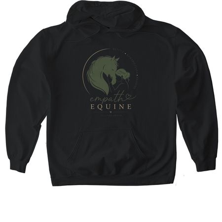 Empath Equine, a Black Gildan Softstyle Pullover Hoodie