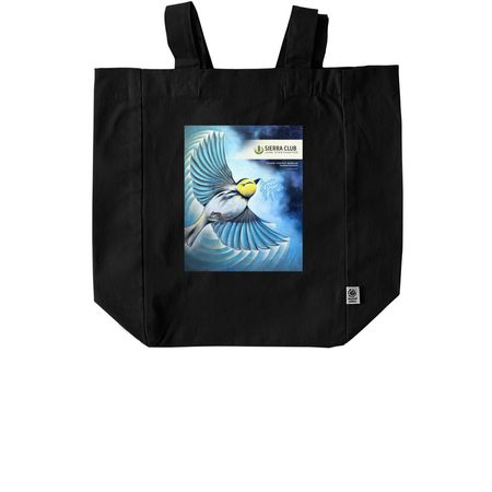 A Golden-Cheeked Future, a Black Recycled Cotton Tote Bag