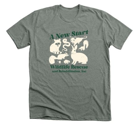 A New Start Wildlife Rescue, a Deep Heather Premium Unisex Tee