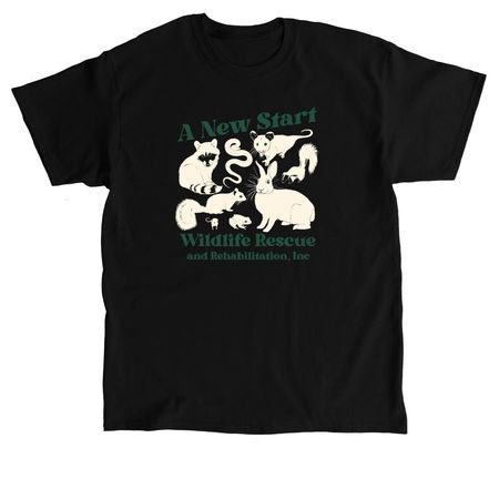 A New Start Wildlife Rescue, a Black Classic Unisex Tee