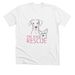 Pink Heart Rescue Shirts, a Solid White Blend Premium Unisex Tee