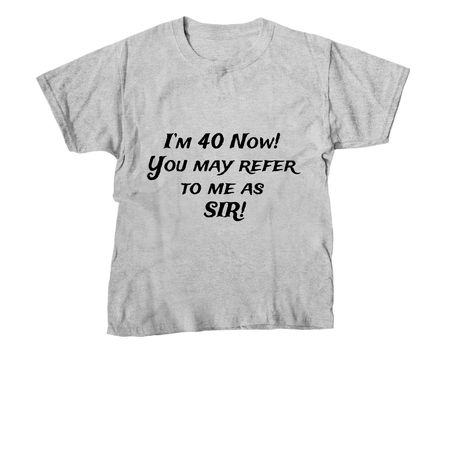 40yrs old, a Sport Grey Youth Unisex Tee