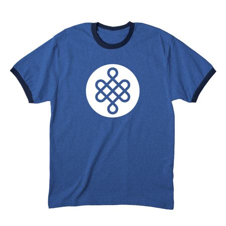 PathWays Official Icon, a Heather Royal/ Navy Cotton Ringer Tee