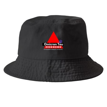 Omicron Tau Hats, a Black Printed Bucket Hat