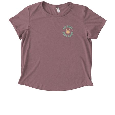 Strong Mom's Club, a Vintage Rose Allmade Eco Triblend Women?s Scoop Neck Tee (back-view)