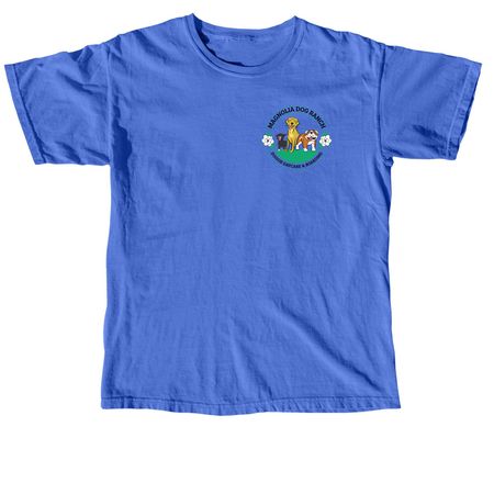 Hot Diggity Dog!, a Flo Blue Comfort Colors Unisex Tee (back-view)
