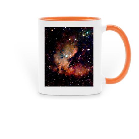 NGC 281 - PACMAN NEBULA&nbsp;, a Orange Two-Tone Ceramic Mug