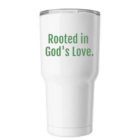 St. Andrew's Insulated Tumbler, a White Insulated Tumbler (back-view)