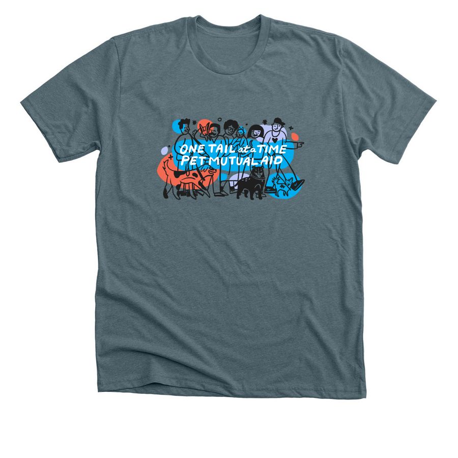 Pet Mutual Aid, a Heather Slate Premium Unisex Tee