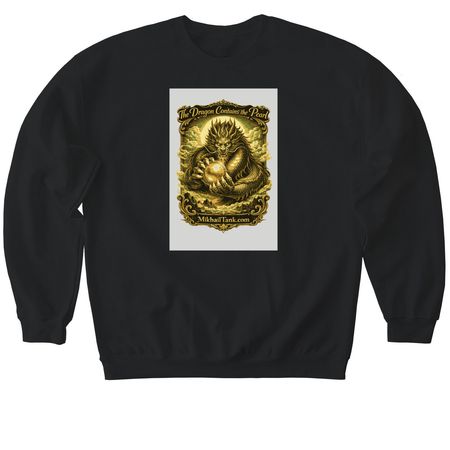 The Dragon Contains the Pearl, a Black Softstyle Crewneck Sweatshirt