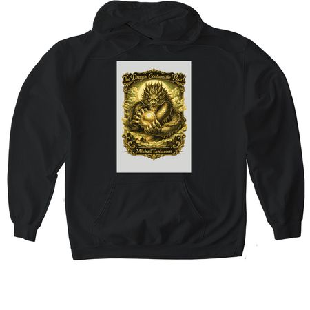 The Dragon Contains the Pearl, a Black Gildan Softstyle Pullover Hoodie