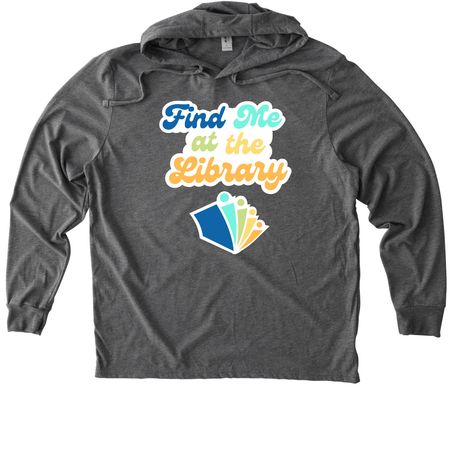 Find Me at the Library HPL, a Aluminum Grey Allmade Eco Triblend Hoodie Tee