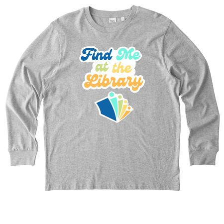 Find Me at the Library HPL, a Heather Grey Stanley/Stella Unisex Creator 2.0 Long Sleeve Tee