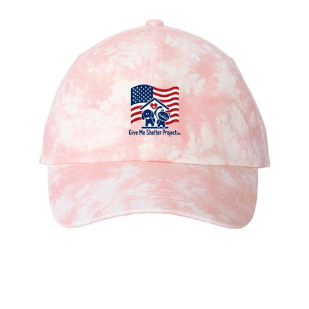 GMSP Americana Hat, a Light Pink Printed Tie Dye Baseball Hat