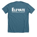 All of Us, a Heather Deep Teal Premium Unisex Tee (back-view)