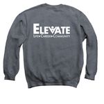 All of Us, a Dark Heather Crewneck Sweatshirt (back-view)
