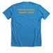 OSL T-Shirts&nbsp;, a Neon Blue Premium Unisex Tee (back-view)