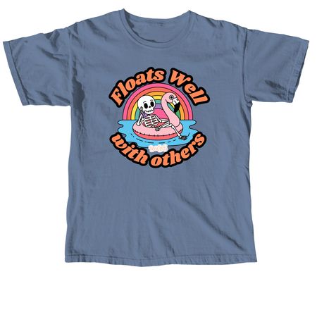 Floats Well with Others, a Blue Jean Comfort Colors Unisex Tee