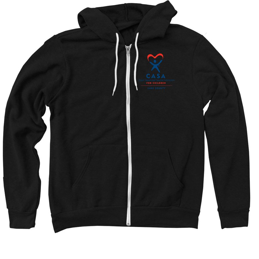 CASA HOODIES!, a Black Zip Up Hoodie
