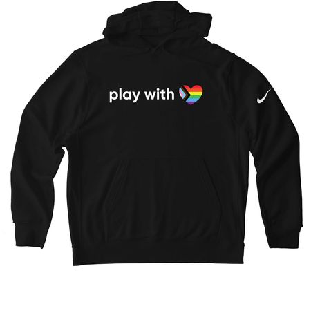 Play With Heart Campaign, a Black Nike Club Fleece Pullover Hoodie