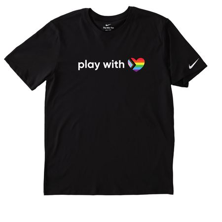 Play With Heart Campaign, a Black Nike Dri-FIT Jersey Blend Performance Tee