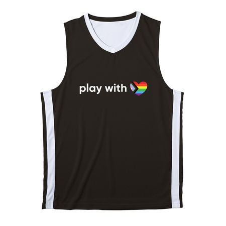 Play With Heart Campaign, a Black/ White Reversible Basketball Jersey