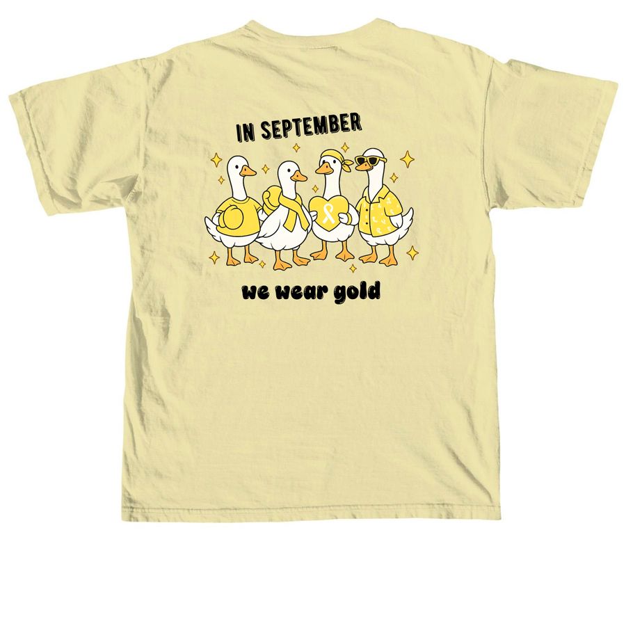 ACP 12 goes gold, a Butter Comfort Colors Unisex Tee (back-view)