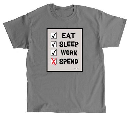 No Spend, a Charcoal Classic Unisex Tee