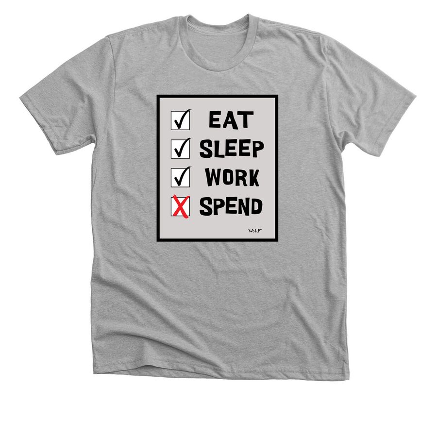 No Spend, a Athletic Heather Premium Unisex Tee