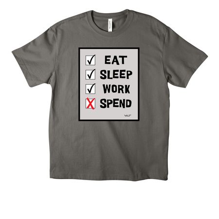 No Spend, a Asphalt Unisex Heavyweight Tee