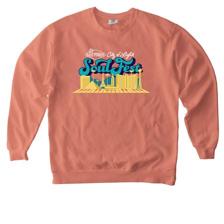 SoulFest Teal + Light, a Terracotta Comfort Colors Crewneck Sweatshirt