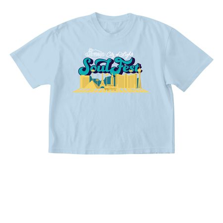 SoulFest Teal + Light, a Chambray Comfort Colors Boxy Tee