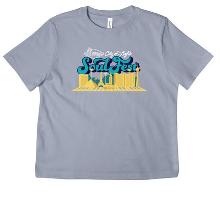 SoulFest Teal + Light, a Vintage Denim Women's Heavyweight Tee