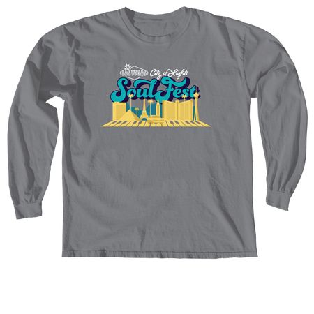 SoulFest Teal + Light, a Granite Comfort Colors Long Sleeve Tee